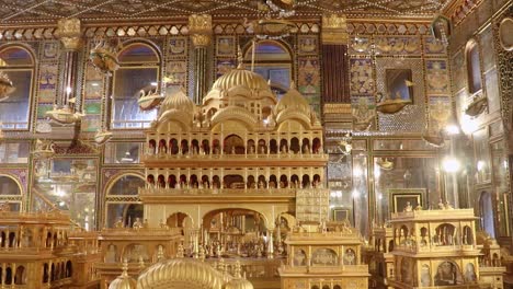 miniature-of-ancient-holy-golden-city-Ayodhya-from-different-angle-video-is-taken-at-Soni-Ji-Ki-Nasiya-Jain-Temple,-Ajmer,-Rajasthan,-India-on-Aug-19-2023