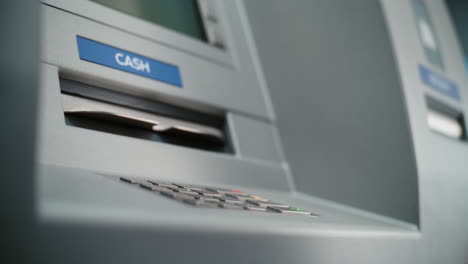 atm machine close-up