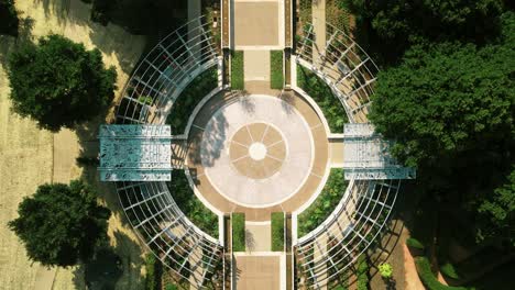 an aerial shot of arboretum park in lisle, illinois morton arboretum park