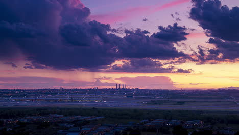 sunset seen from paracuellos del jarama