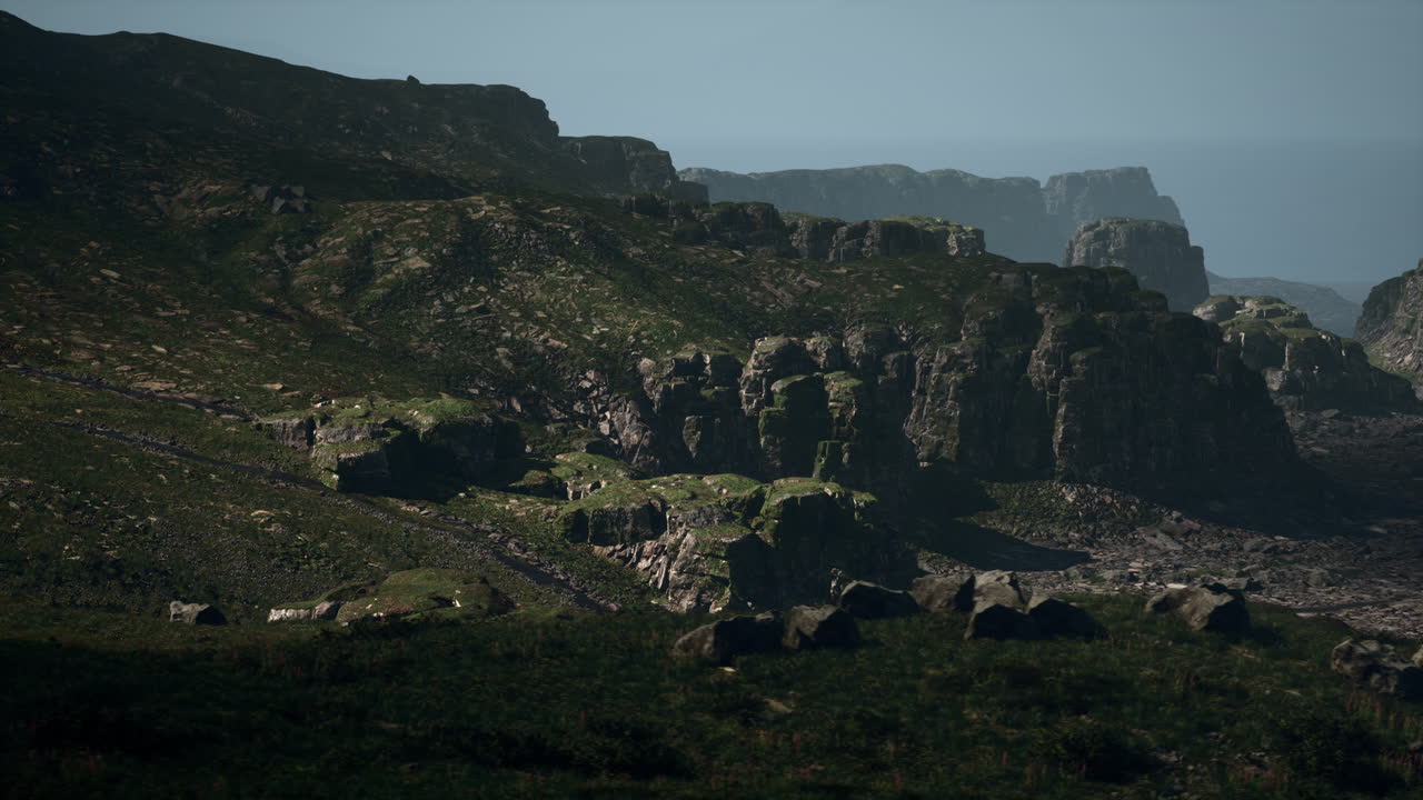 절벽 이 있는 멋진 산경