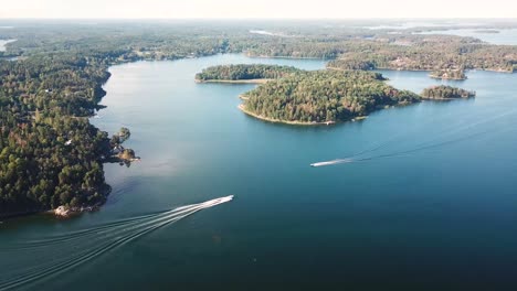 Aerial-Top-view-of-Swedish-archipelago