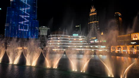 dubai fountain at night