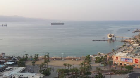 Exotic-palm-Zion-beach-Eilat-Israel-aerial