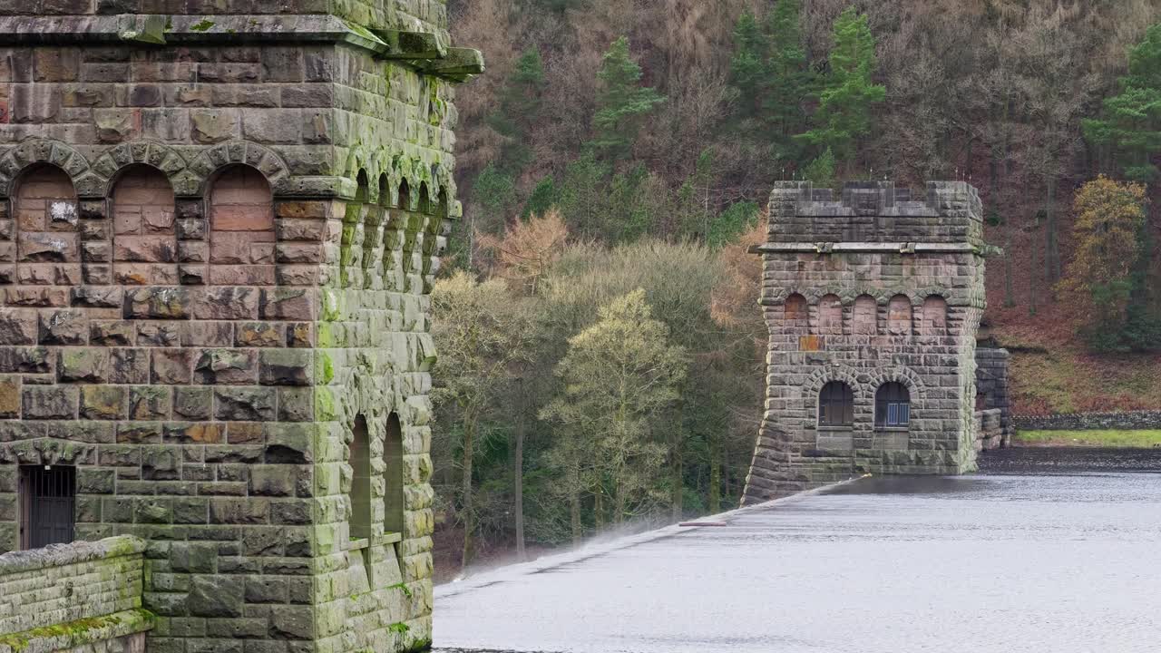Views of the famous Howden and Derwent stone build Dams, used in the filming of the movie Dam Busters