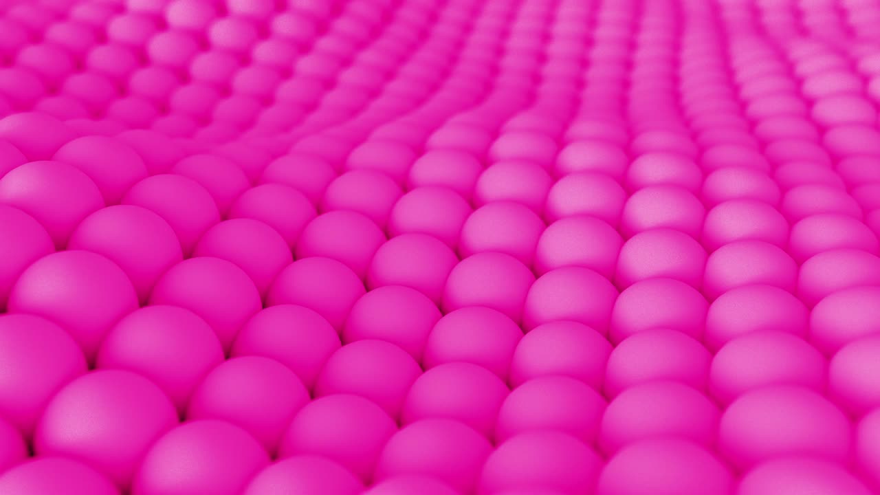 3d 추상 텍스처 보라색 공 파동 배경 모양 4k 루프 컴퓨터 렌더링 애니메이션