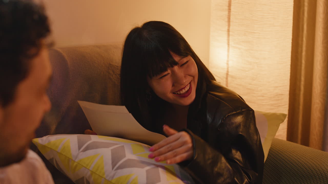 Couple writing a song together