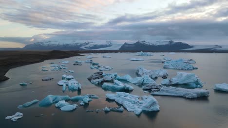 iceland jokulsarlon glacier lagoon aerial drone .mp4