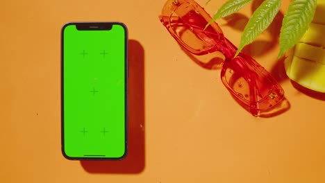 summer phone and sunglasses