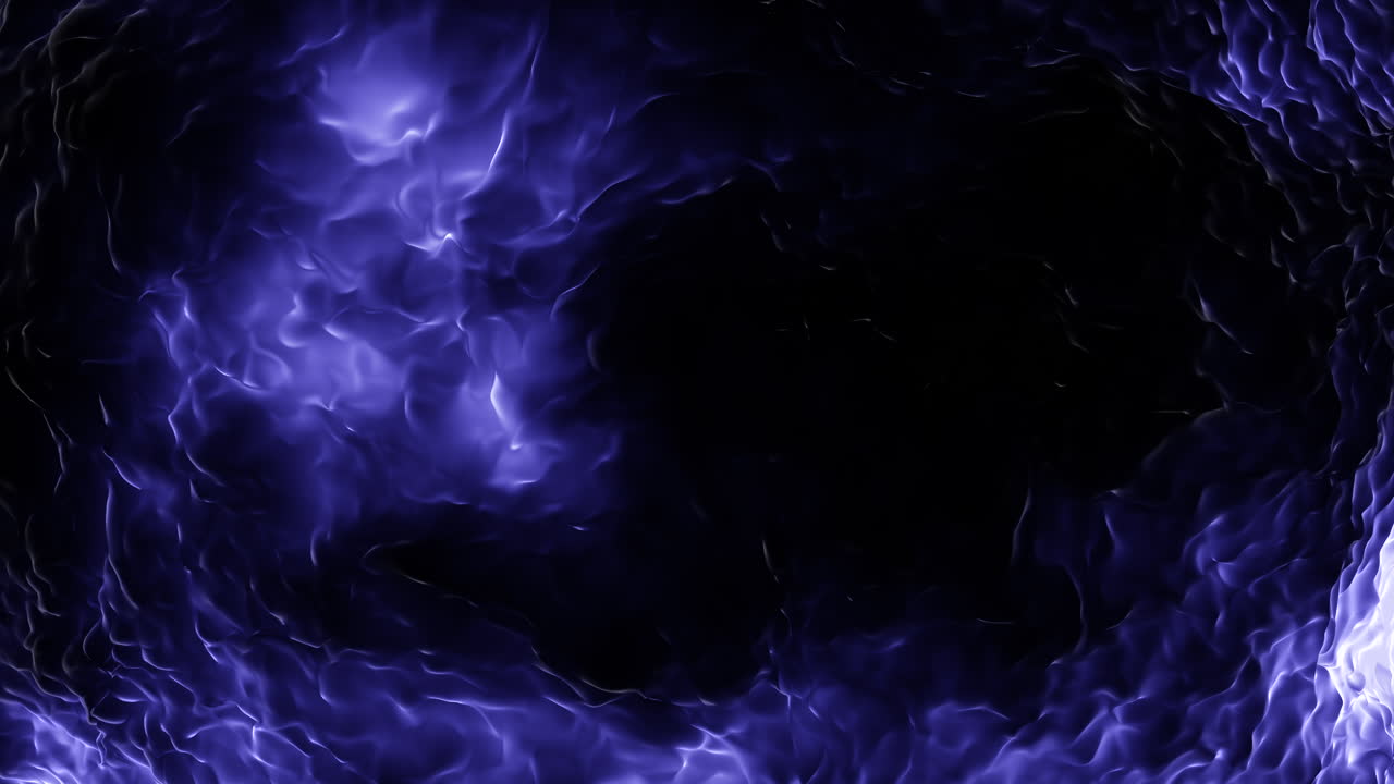 Un primo piano misterioso e affascinante che cattura un vortice turbinante nelle tonalità del blu e del viola, evocando un senso di profondità e movimento all'interno dei confini oscuri dell'immagine