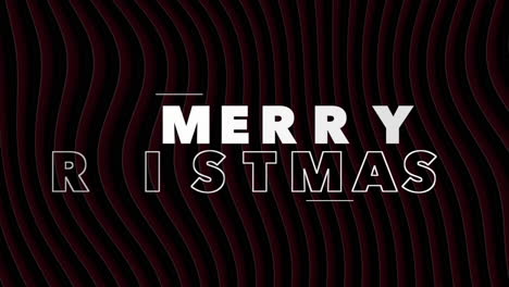 Merry-Christmas-text-with-neon-waves-pattern