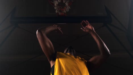 sportsman playing basketball