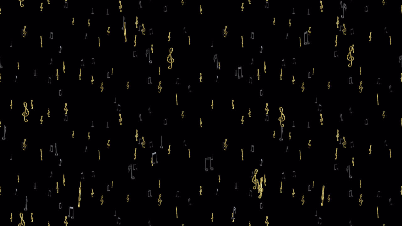 음악 상징 루프 타일은 알파와 함께 떨어집니다.