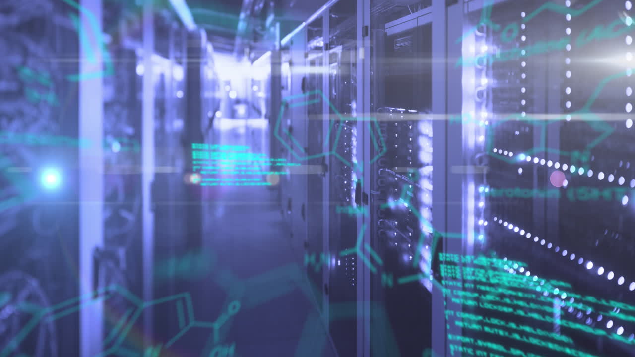 Animation of data processing over servers