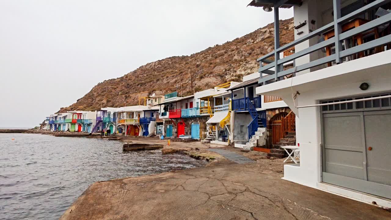 Colorful Houses on a Greek Island