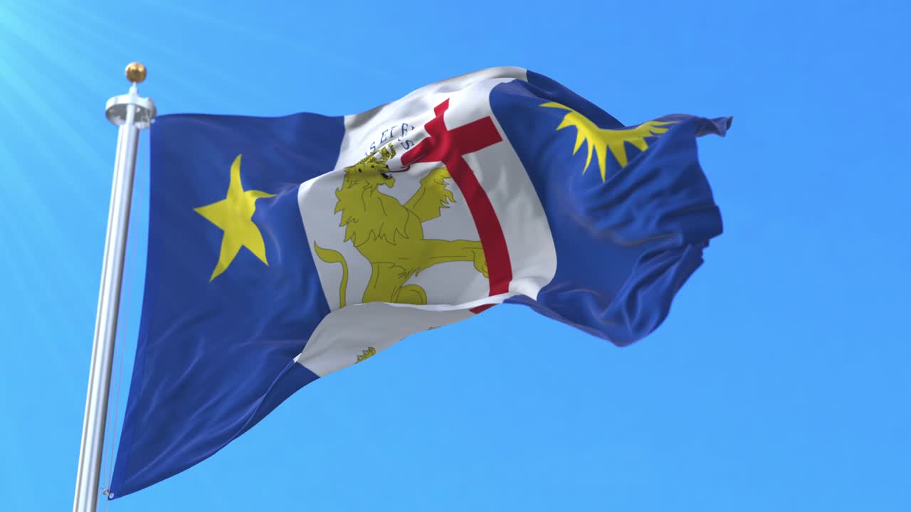 Recife flag, Pernambuco, Brazil. Loop