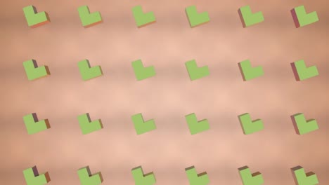 formas abstractas en movimiento en formación en fondo de crema