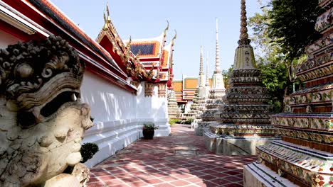 a serene walk through wat pho's pagodas