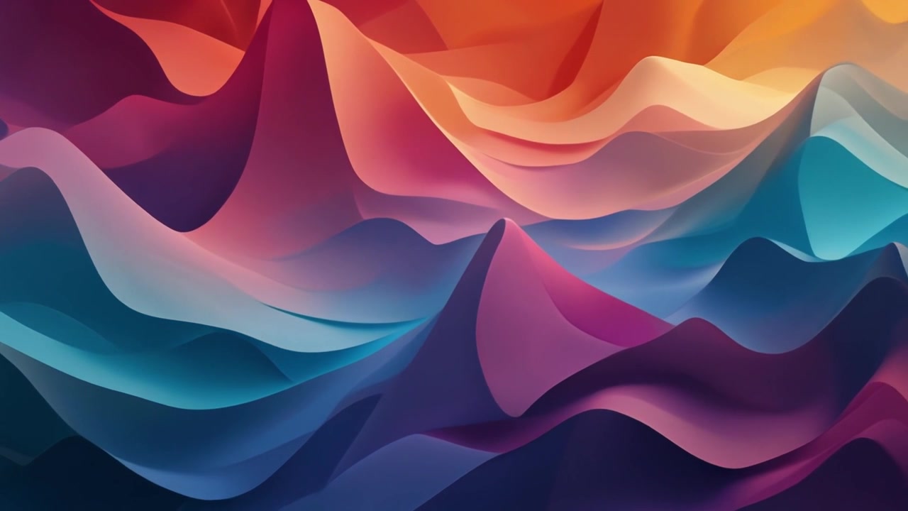 Sfondo animato astratto con onde colorate fluide