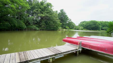 at zenpukuji park in tokyo, japan there are many boats for rent and ride