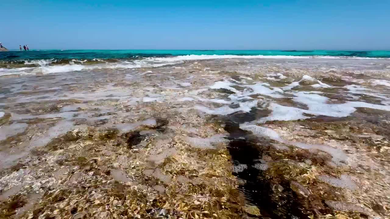 una vista de un mar, tiro de cerca