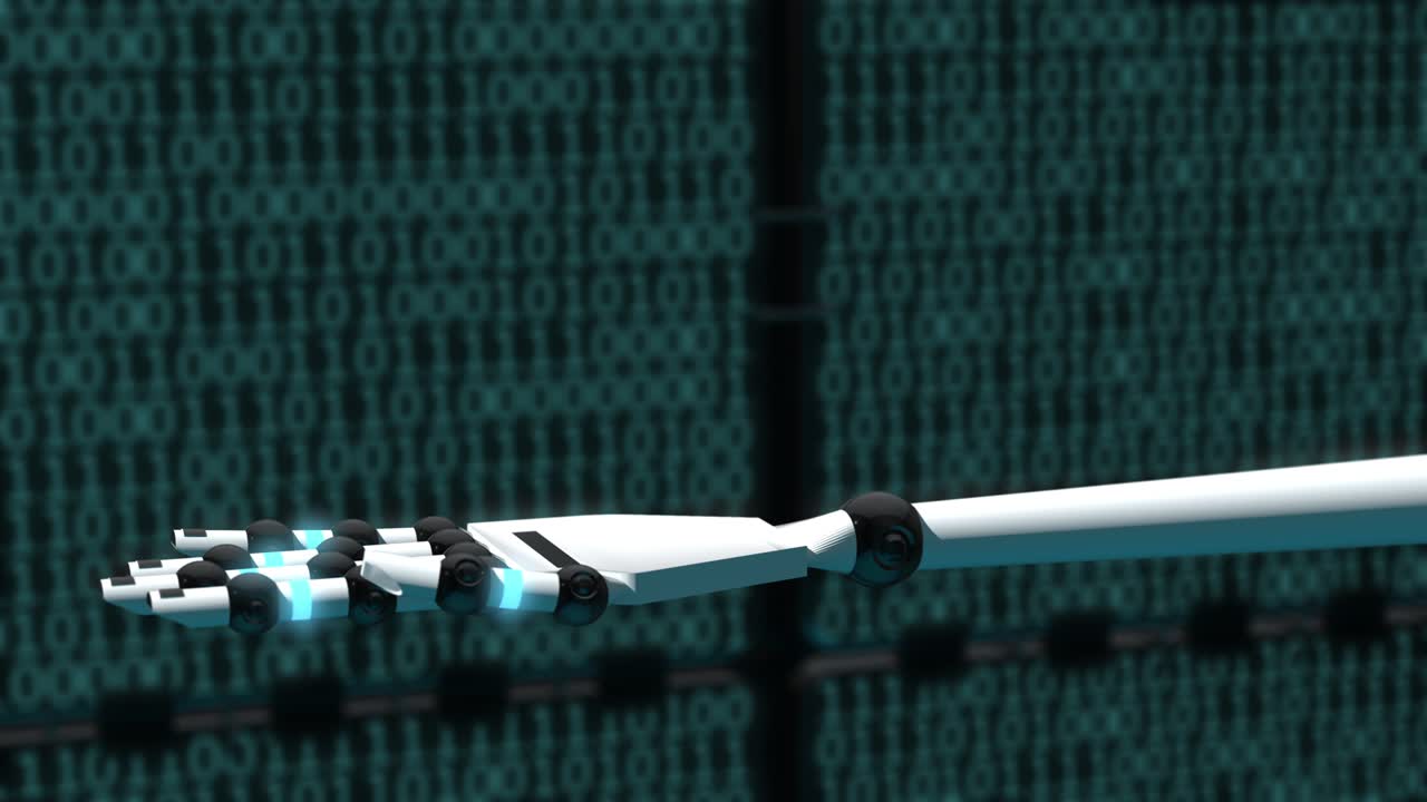 로 손과 텍스트 디지털