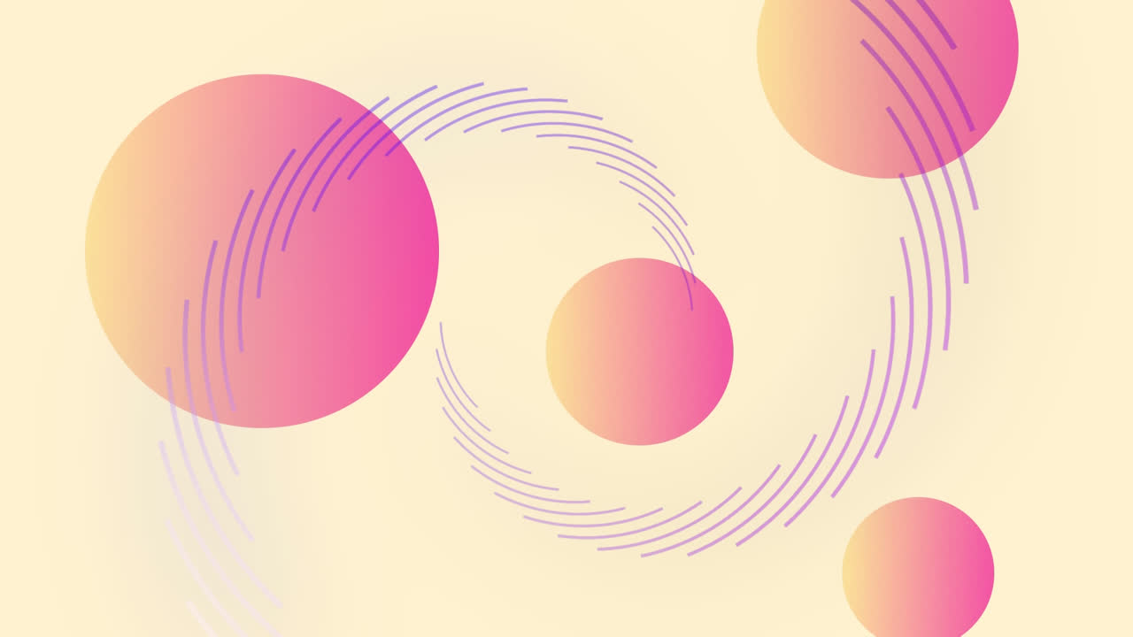 animación de formas en movimiento y puntos sobre fondo verde