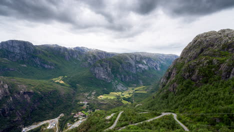 time lapse of norway. mountains visible