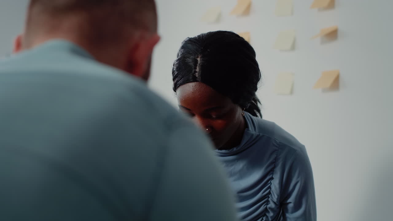 Close up of african american woman playing soccer game