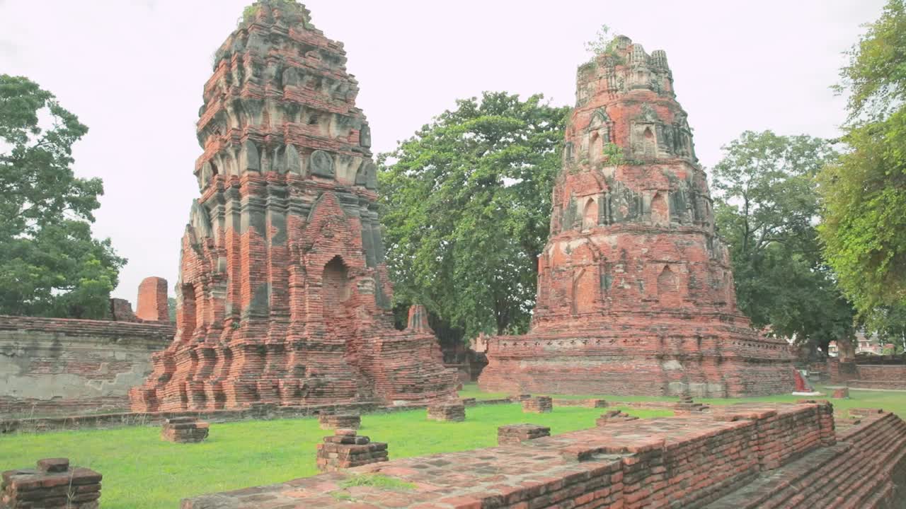 Ayutthaya's Ancient Temples Illuminate Thailand's Beauty on a Serene Day