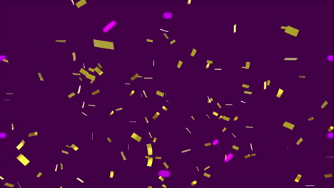 animación de círculos rosados y confeti dorado sobre fichas de póquer en la mesa de juego