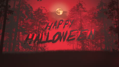 Happy-Halloween-and-mystical-background-with-dark-forest-and-fog-1