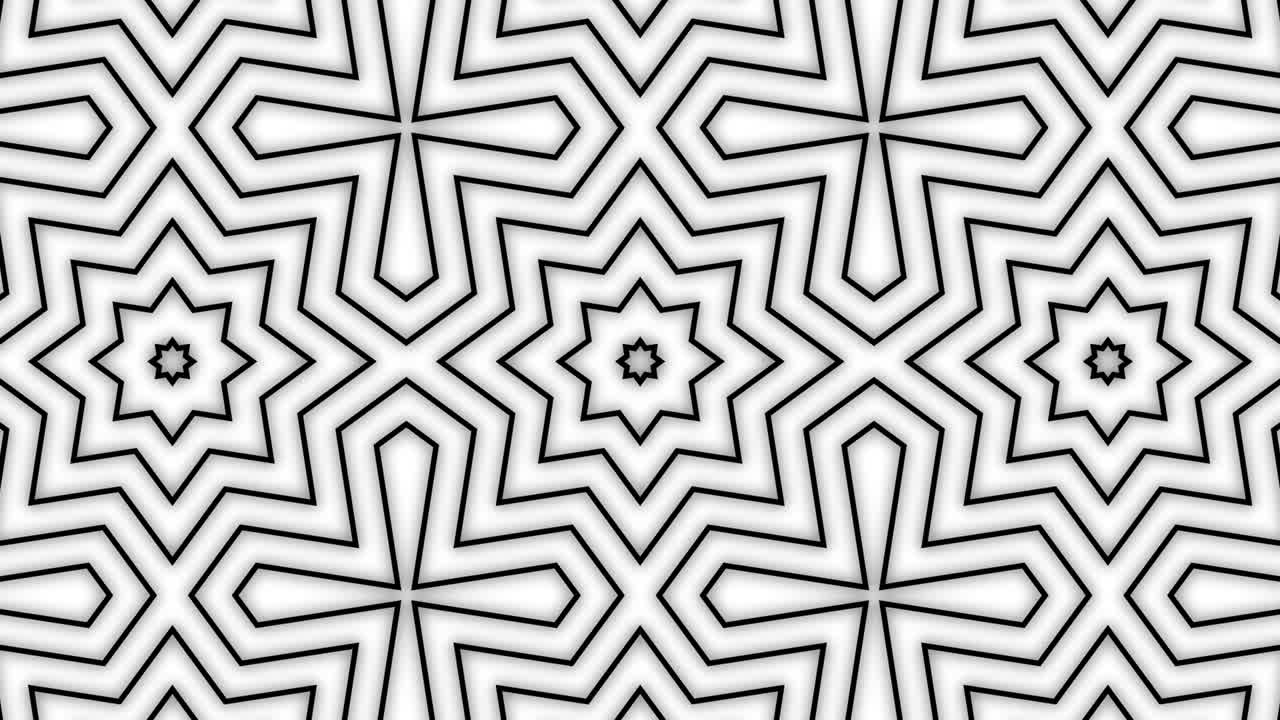 patrón geométrico línea simple caleidoscopio gráficos de movimiento