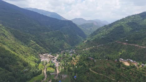 beautiful landscape of nepal holeri village, rolpa