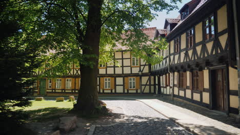 quiet street in small german town