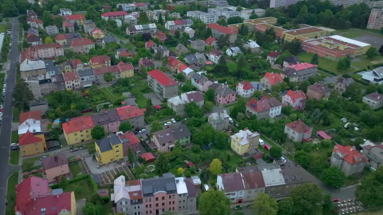 The city of Olomouc from a bird's eye view. At home surrounded by greenery. Beautiful family-friendly quiet location
