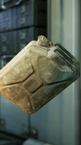 canister floats peacefully at the international space station