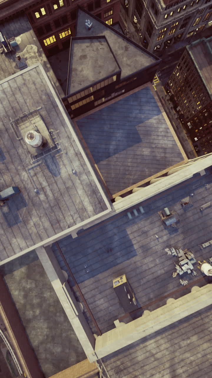 View of urban rooftops and winding streets in city center during daylight hours