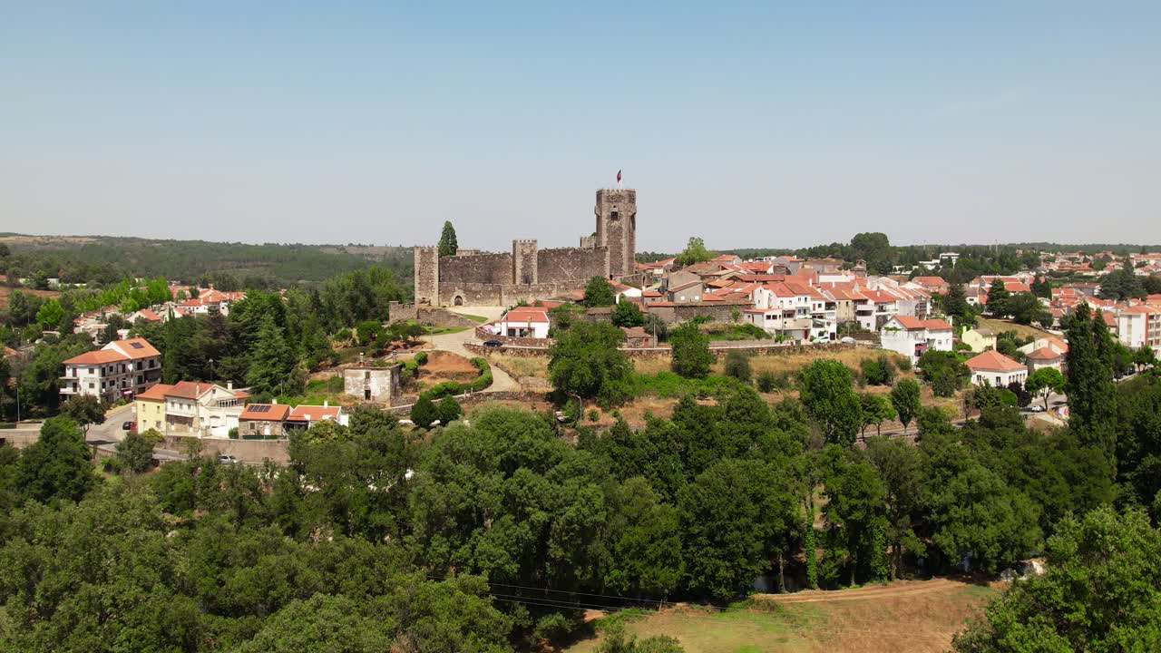 Aerial View Village of Sabugal, Guarda District, Portugal