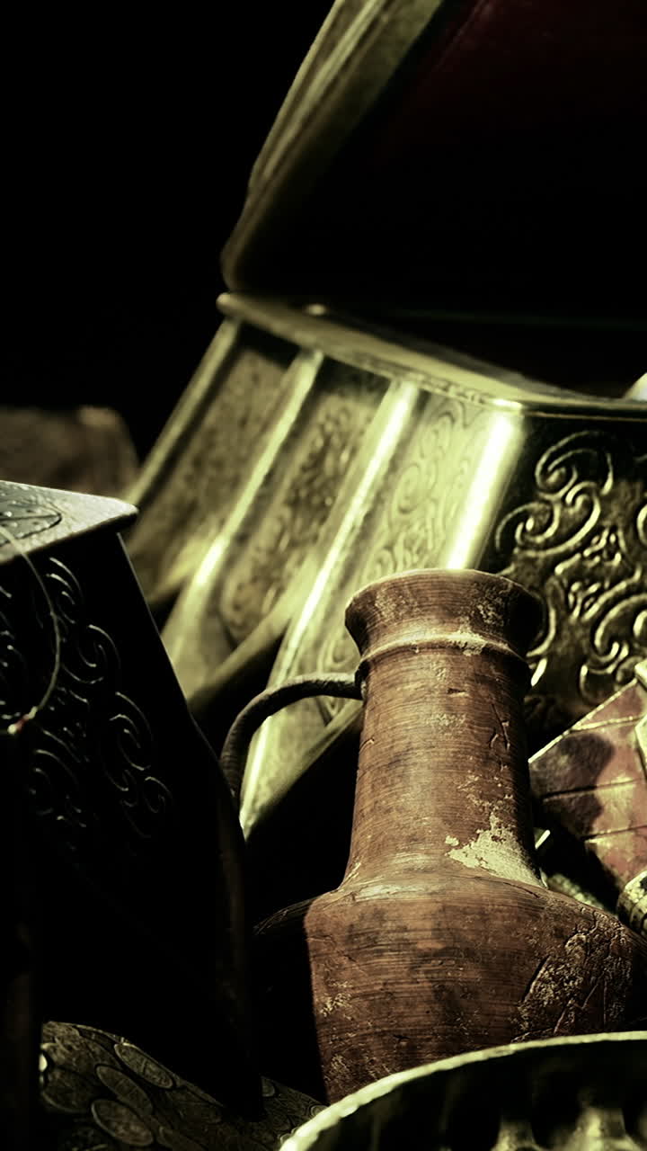 Treasure unearthed in a hidden cavern revealing ancient artifacts and gold