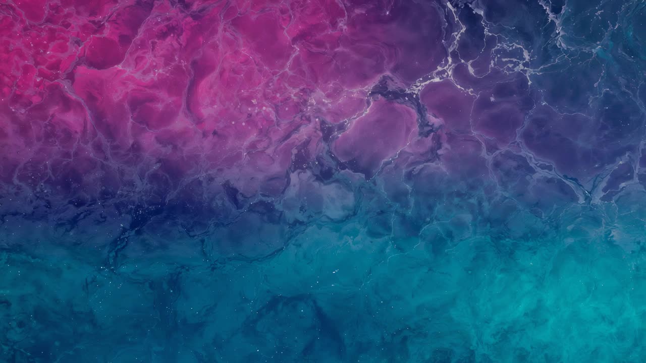 Visualizzazione di un campo marmorizzato astratto che si sposta sullo schermo, con una calda luce che emerge dal bordo destro, aggiungendo una sfumatura