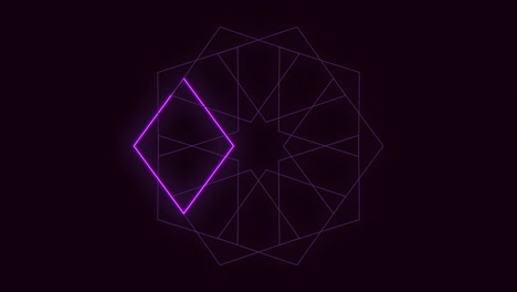 geometric elegance in purple hue: a modern, abstract design featuring a purple square with varying lengths of lines extending outward in a chic pattern