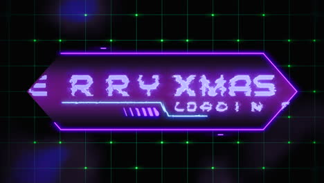 merry xmas with hud elements and neon lines