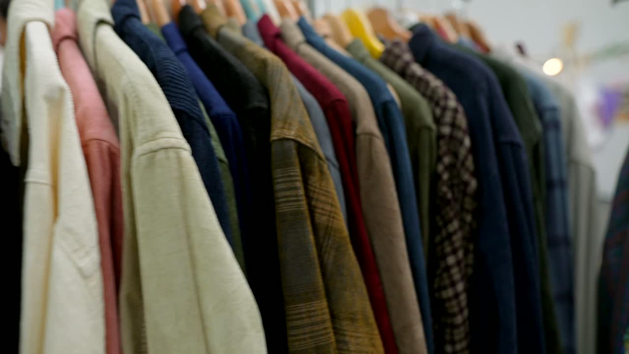 Row of Clothes on Hangers