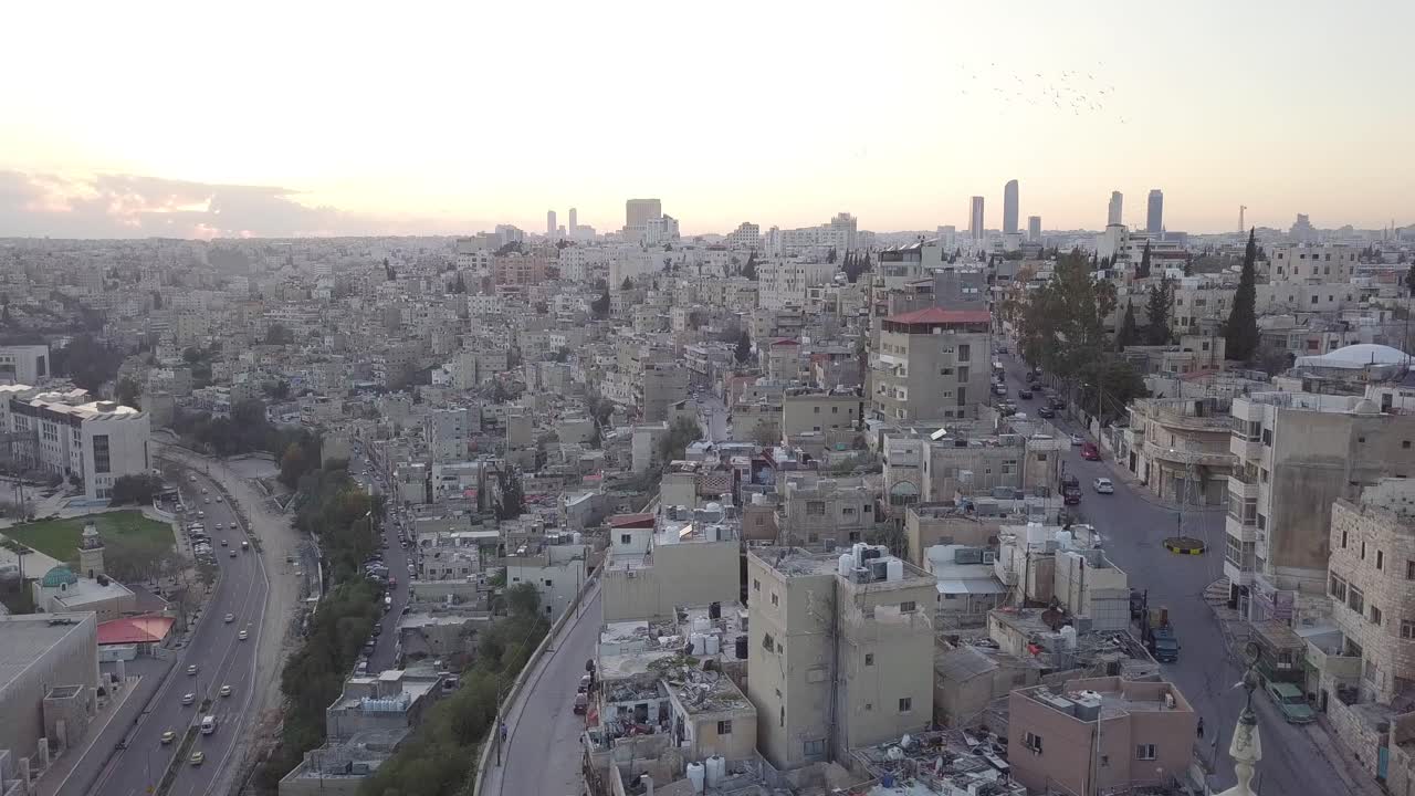 vista aérea del centro de jabal amman en jordania oriente medio