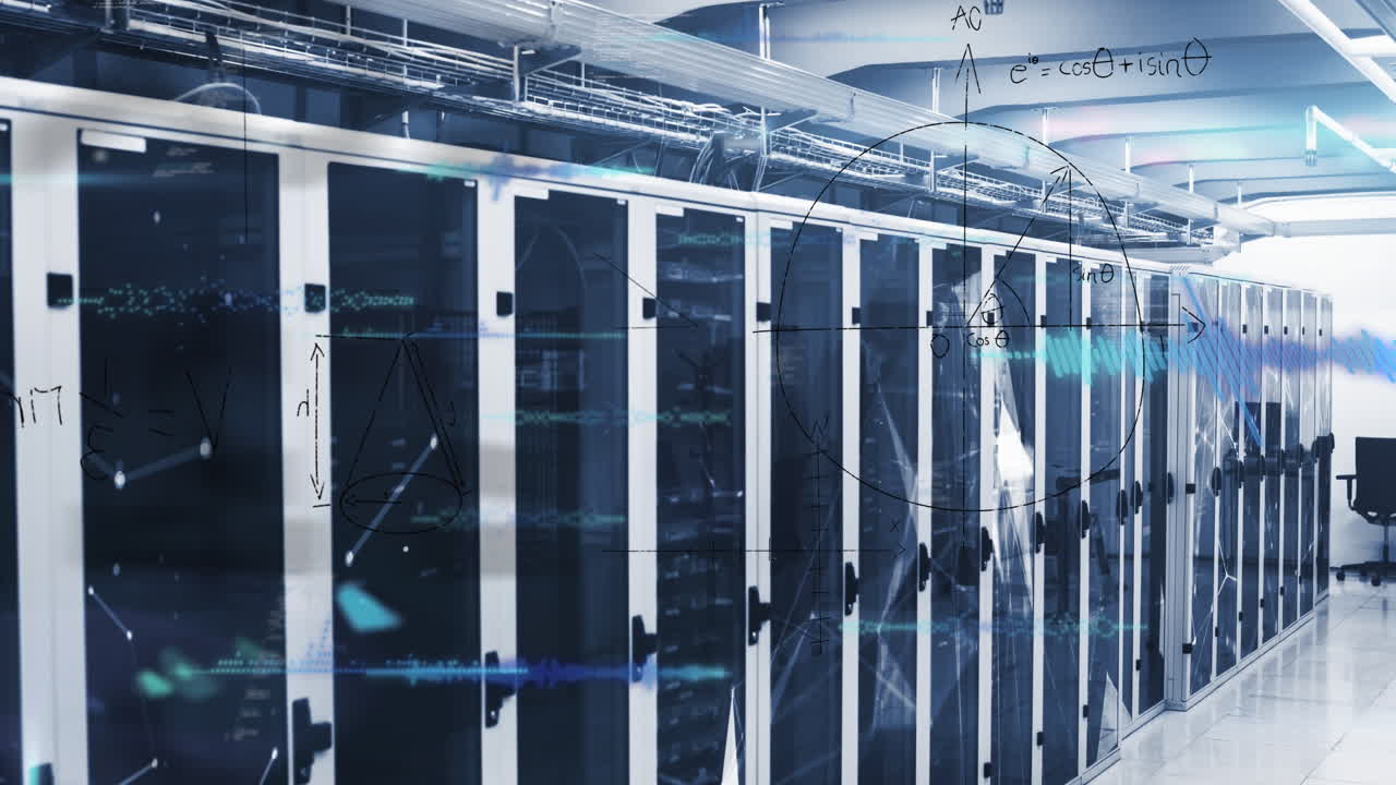 Animation of computer data processing over computer servers