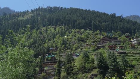 plants, houses and natural diversity of the mountainous region.