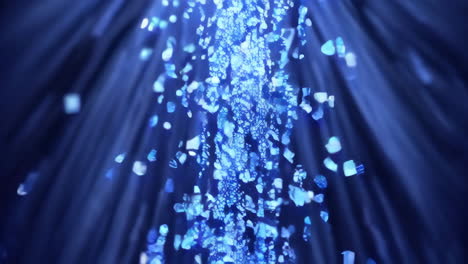 abstract falling blue particles