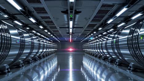 futuristic data center interior