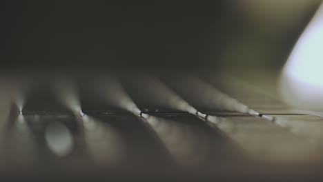 close-up view of keyboard keys